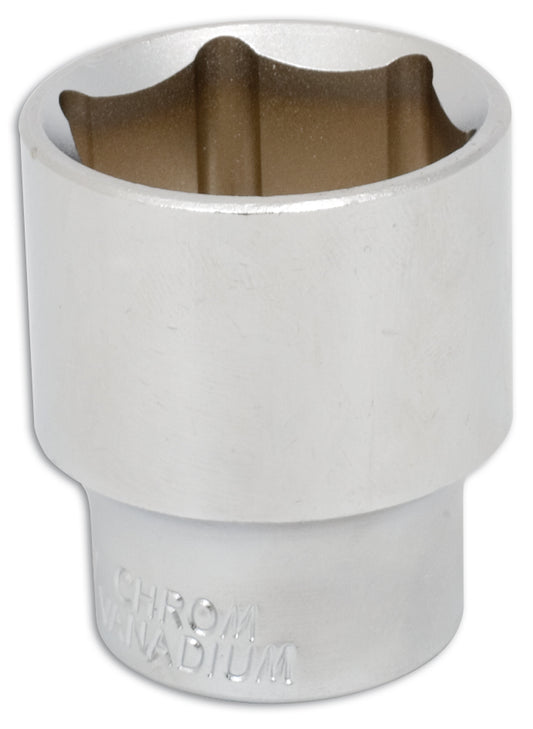 Laser Tools 27mm Standard Length Chrome Socket 1/2"D Single Hex 6pt 0821