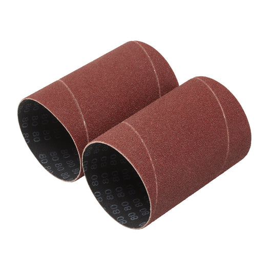 Draper Aluminium Oxide Sanding Sleeves 75 x 115mm 80 Grit Pack of 2 - 08406