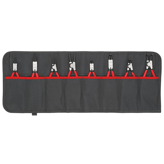 KNIPEX Circlip Plier Set 8 pc Internal External In A Roll 00 19 58 V01