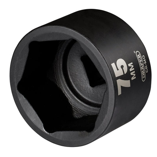 Draper 1"D 75mm HI-TORQ Impact Socket Standard Length 6 Point 08504