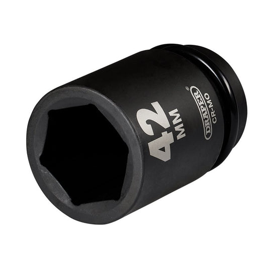 Draper 42mm 1" Dr Deep Impact Socket Single Hex HI-TORQ