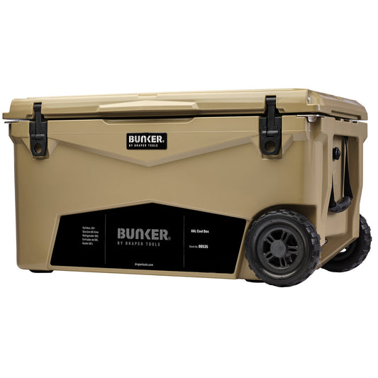 BUNKER Wheeled Cooler Box 66L Leakproof Non Toxic UV Resistant 08535
