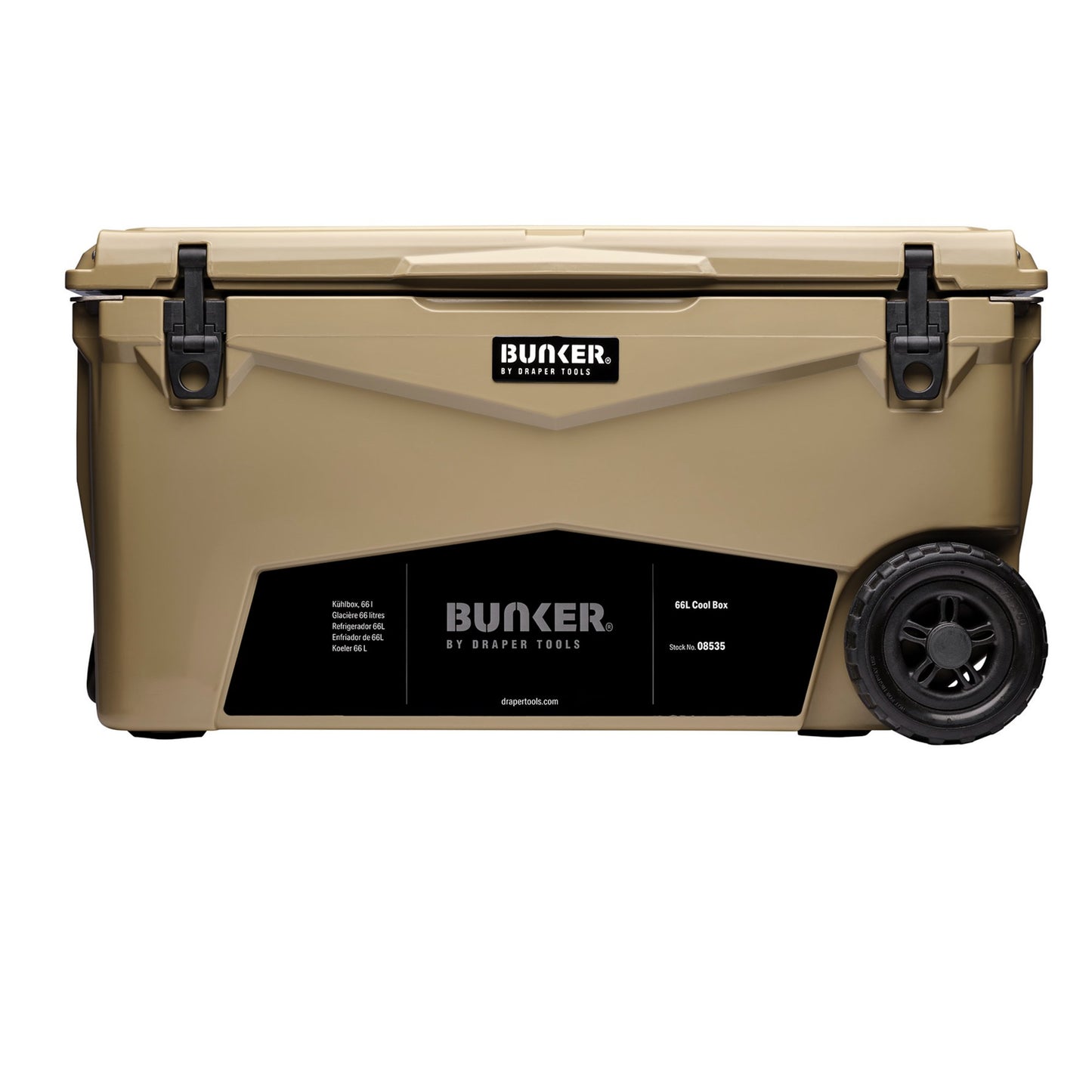 BUNKER Wheeled Cooler Box 66L Leakproof Non Toxic UV Resistant 08535