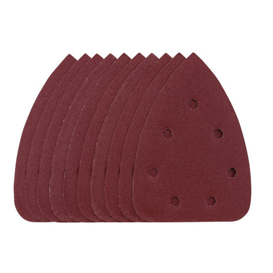 Draper Detail Sanding Sheets with Hook and Loop 140mm 120 Grit 10 Pack 08619