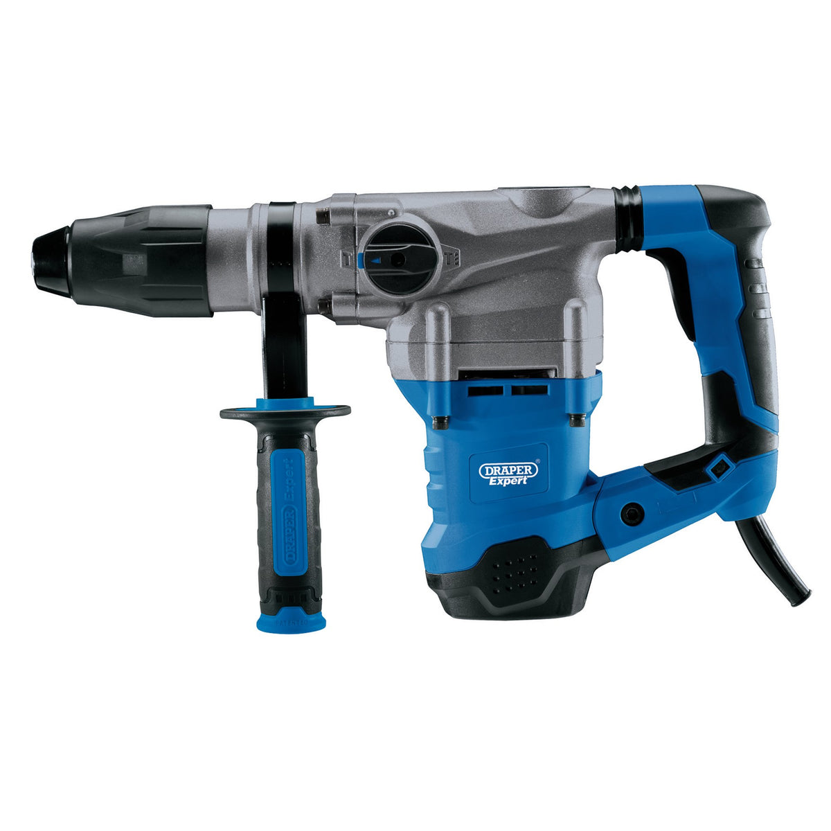 Draper 230V 1600W SDS MAX Rotary Hammer Drill Handle Case Drill Bit Chisel 08936