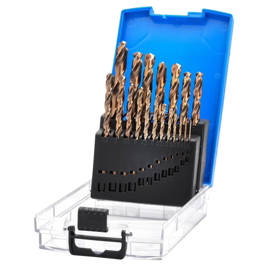 Draper Expert HSSE M35 Cobalt Drill Bit Set 19 pc For Steel Titanium etc 08964