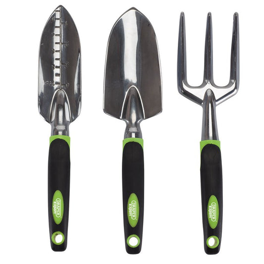 Draper Expert Aluminium Hand Fork and Trowel Set 3 Piece 08992