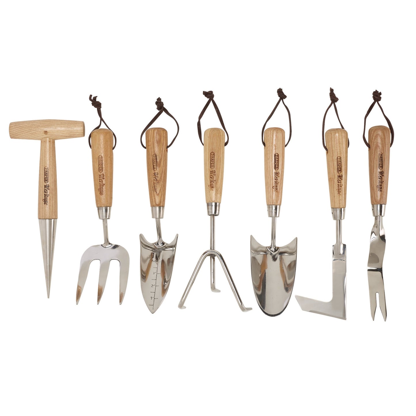 Draper Heritage  7 Piece Stainless Steel Garden Tool Set with Ash Handles 09000