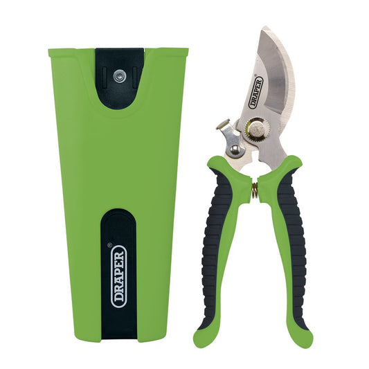 Draper Bypass Secateurs and Holster Set 190mm Non Stick Stainless Steel 09007