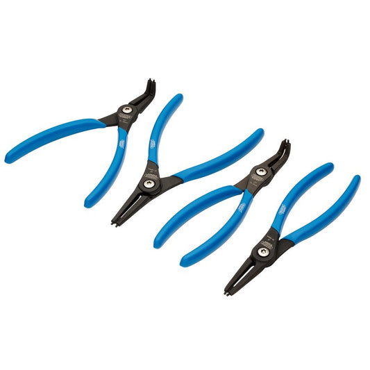 Draper Expert Internal and External Circlip Pliers Set 4 Piece PVC Handles 09063