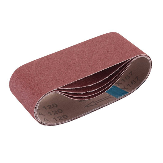 Draper Cloth Sanding Belt 75 x 457mm 120 Grit 5 Pack 09235
