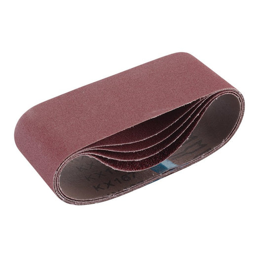 Draper Cloth Sanding Belt 75 x 457mm Assorted Grit 5 Pack 09237