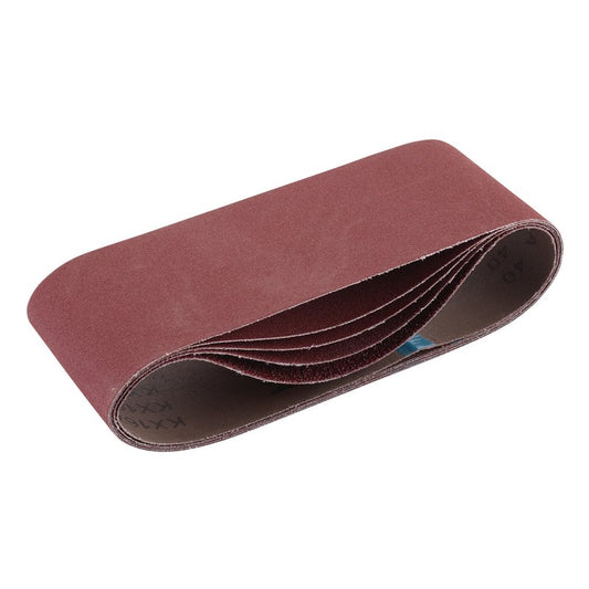 Draper Cloth Sanding Belt 100 x 610mm Assorted Grit 5 Pack 09258