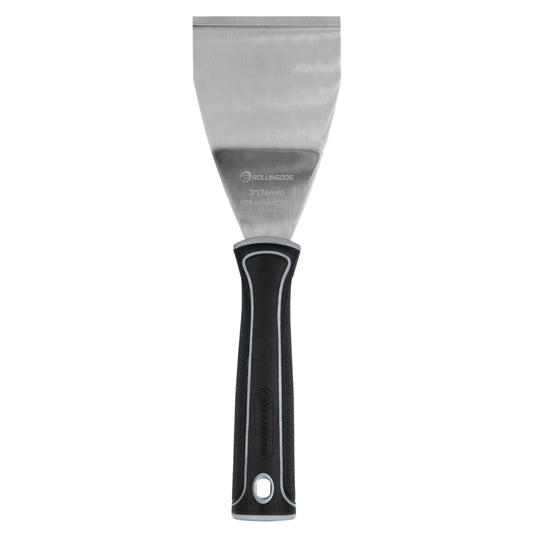 Rollingdog Angled Pole Scraper 3" 76mm Stainless Steel Soft Grip Handle 09615