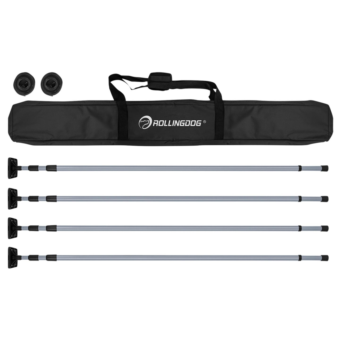 Rollingdog Decorators Telescopic Dust Barrier Poles 1.4 to 3.3m 7 Piece 09666