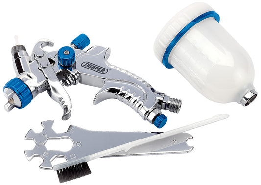 Draper Gravity Feed HVLP Air Spray Gun 100ml Fluid Nozzle Size 1.0 mm 09708