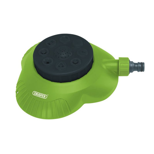 Draper Multi-Sprinkler with 8-Spray Patterns coverage adjustment 16-64m2 - 09960