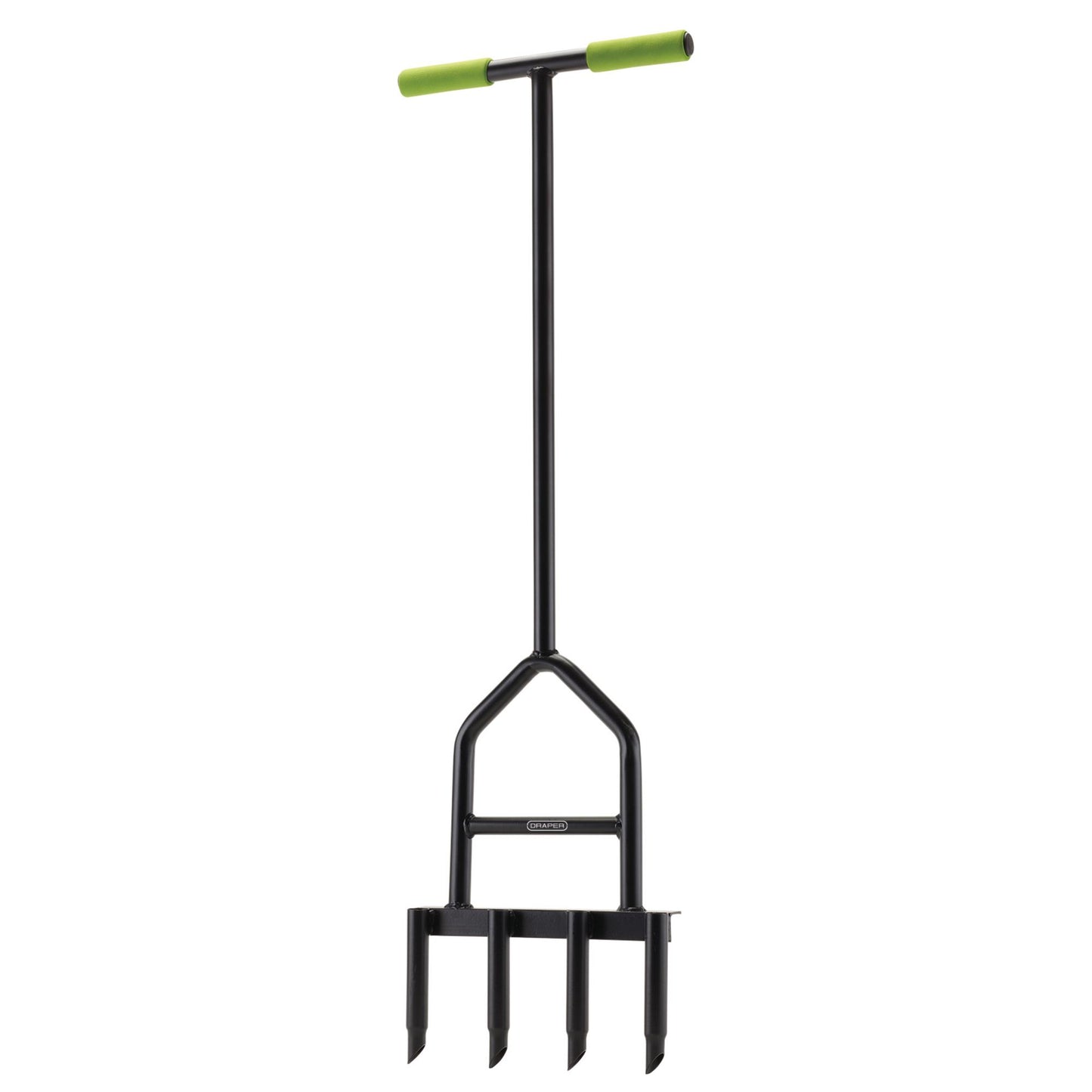 Draper 4 Prong Lawn Aerator T Handle Soft Grips Steel Footplate 990mm 09973