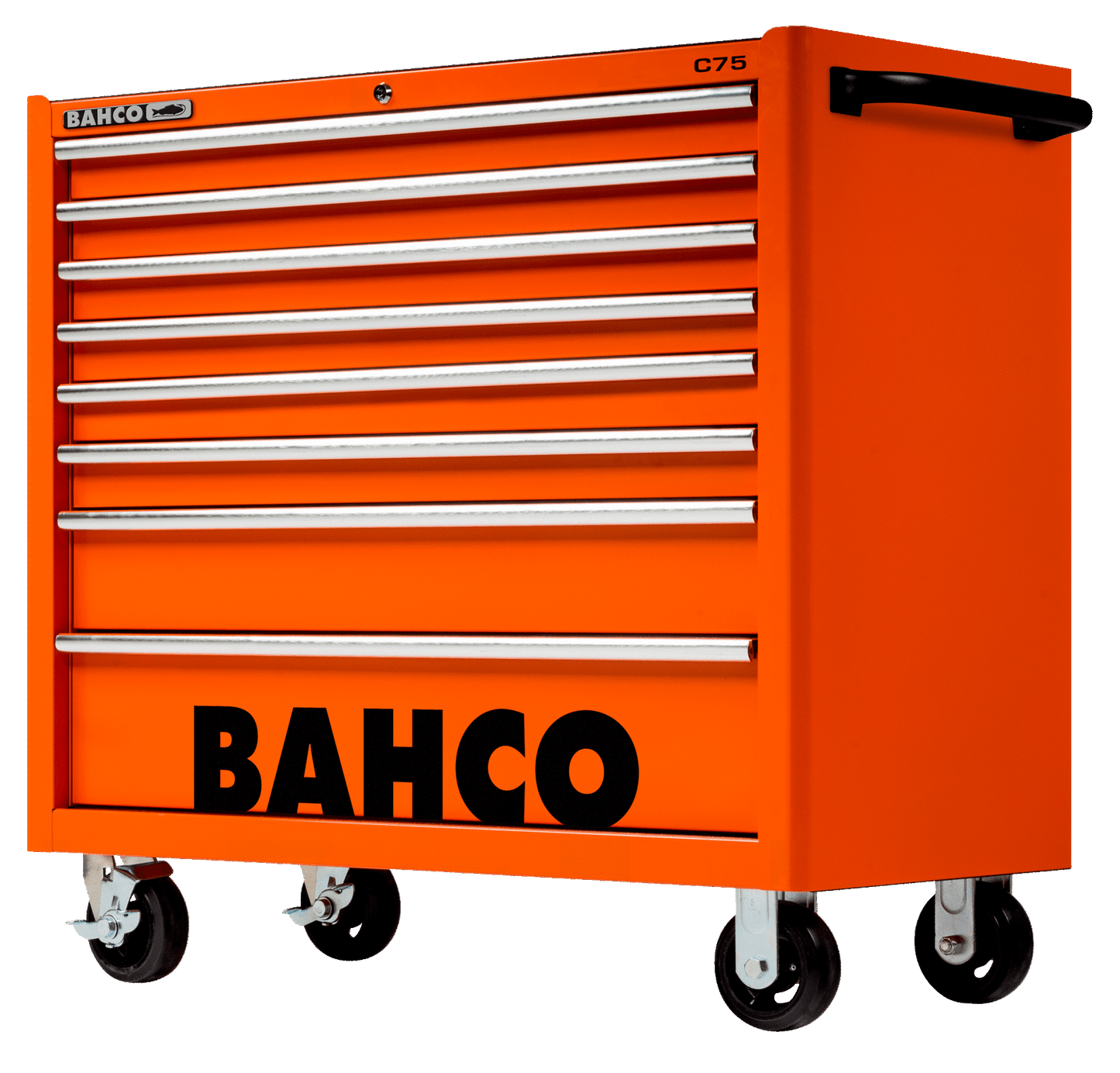 Bahco 40" Orange Tool Trolley Roll Cab 8 Drawer C75 Pro Workstation 1475KXL8