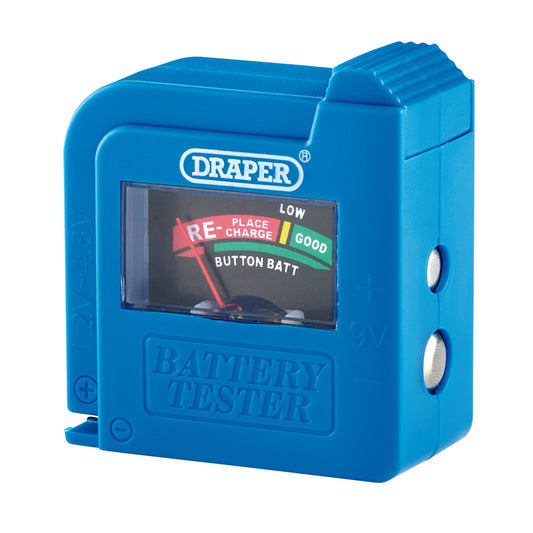 Draper Universal Battery Tester For AAA AA C D PP3 And Button Cell 10209