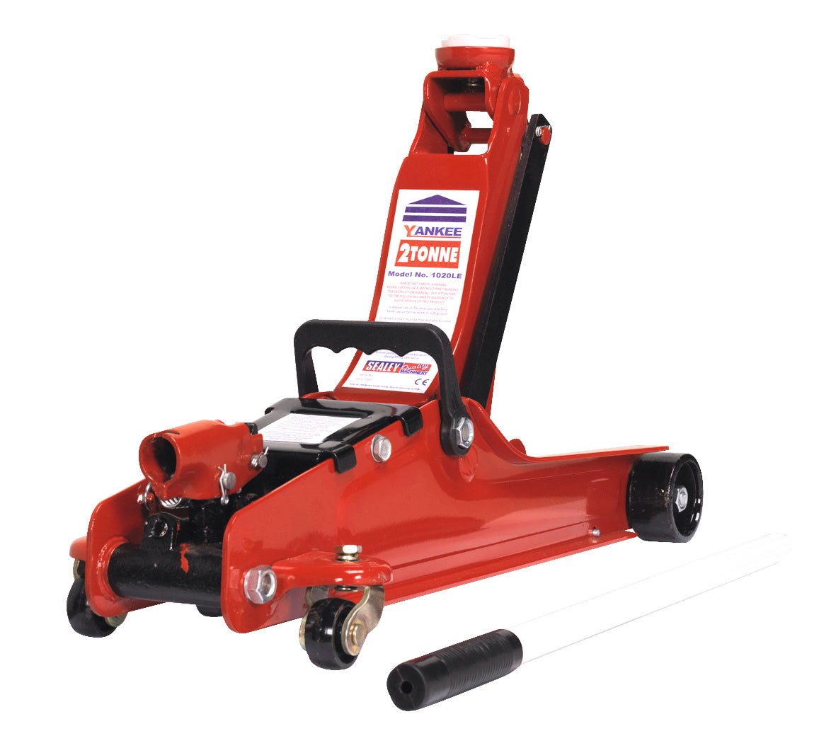 Sealey Trolley Jack 2 Tonne Low Profile Short Chassis - Red 1020LE