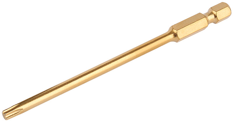 Expert T20 1/4" Hex. Draper TX-STAR® Titanium Nitride Coated Insert Bit 100mm Long x 1