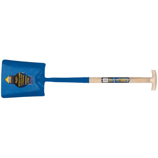 Draper Expert Contractors Square Mouth Shovel with Ash Shaft and T-Handle 10873