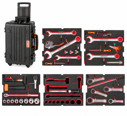 Bahco 36pc Heavy Duty Rigid Case Windmill Tool Kit 4750RCHDW02FF15