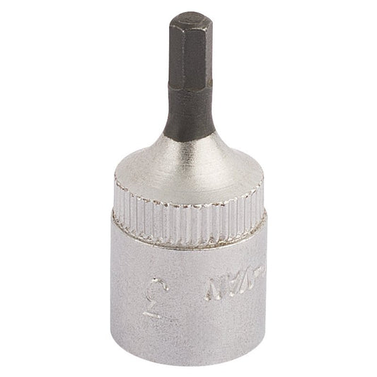 Elora 3mm Hexagon Screwdriver Socket 1/4"D Heavy Duty Hardened Hex 11124