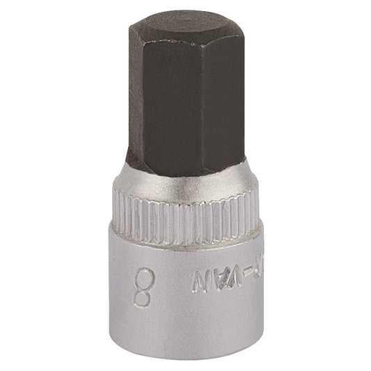 Elora 8mm Hexagon Screwdriver Socket 1/4"D Heavy Duty Hardened Hex 11128