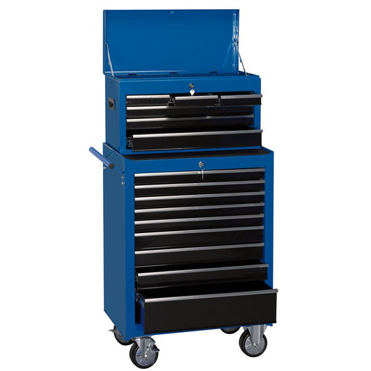 Draper Blue Combination Roller Cabinet and Tool Chest 15 Drawer 26" 11533