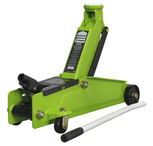 Sealey Trolley Jack 3 Tonne Long Reach Heavy-Duty Hi-Vis 1153CXHV