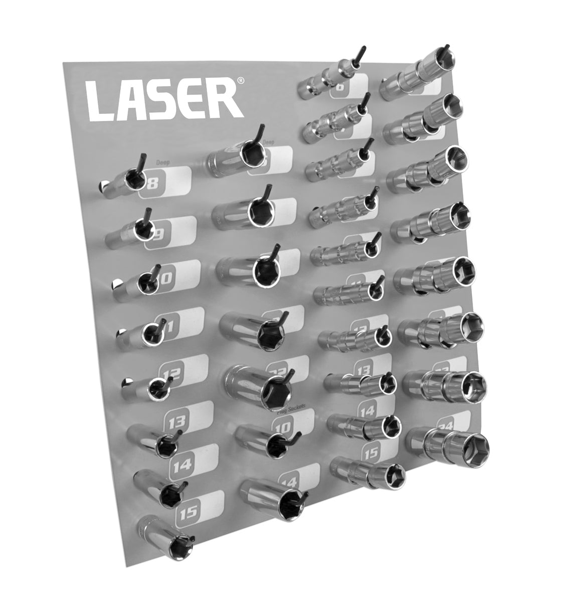 Laser Tools Complete Socket Rack 3/8"D 1161