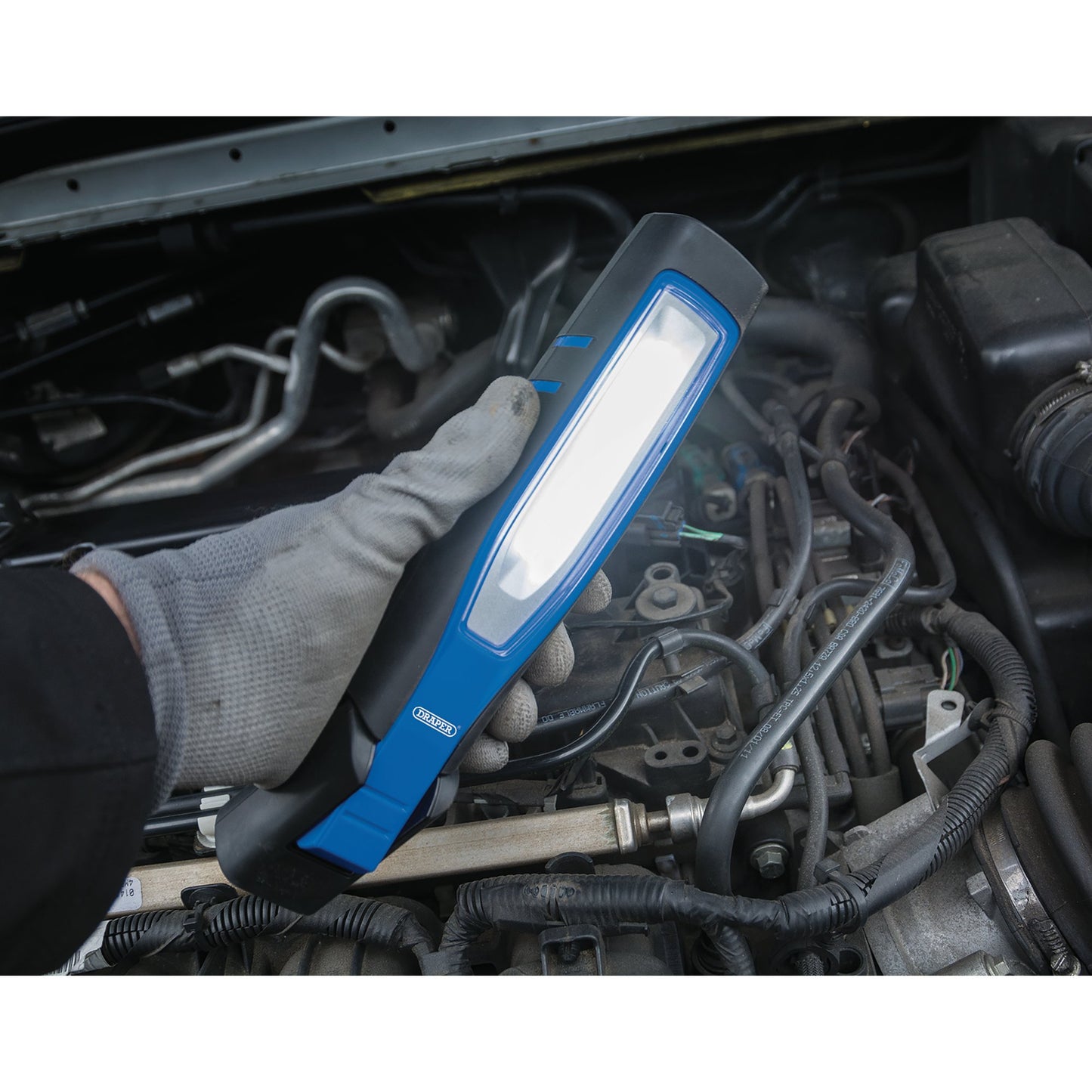 COB/SMD LED Rechargeable Inspection Lamp, 10W, 1,000 Lumens, Blue, 1 x USB Charging Socket Supplied