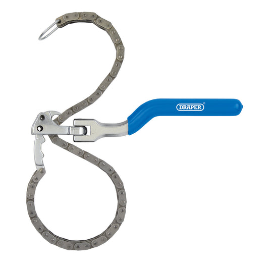 Draper Oil Filter Chain Wrench 60-195mm 180° Swivel Cranked Handle 12225
