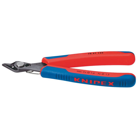 Knipex SBE Spring Steel Electronics Super Knips 125mm Narrow Angled Jaws 12306