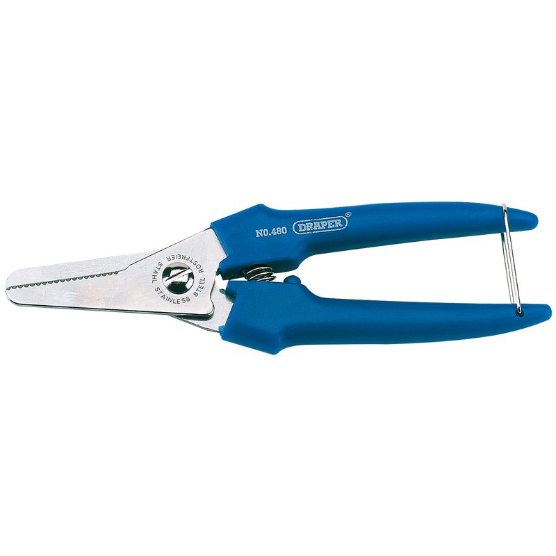 Draper Universal Snips 180mm Steel Copper Aluminium Carpet Rubber Plastics 12389