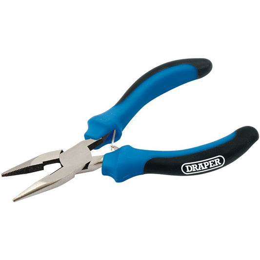Draper Soft Grip Long Nose Mini Pliers 125mm Double Leaf Springs 12538