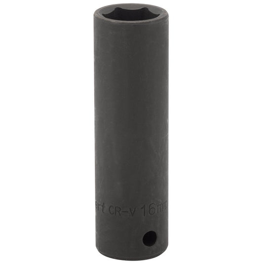 Draper 16mm Deep Impact Socket 1/2" Dr 6 Point Hex Chrome Vanadium Steel 12742
