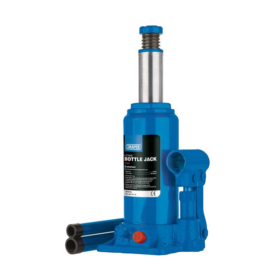 Draper 6 Tonne Hydraulic Bottle Jack Range 200-385mm Screw Extension 60mm 13069