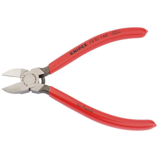 Knipex 72 01 140 SBE Diagonal Side Cutter for Plastics or Lead Only, 140mm