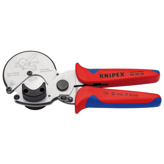 KNIPEX 210mm Pipe cutter for composite and plastic pipes multi grips 90 25 25
