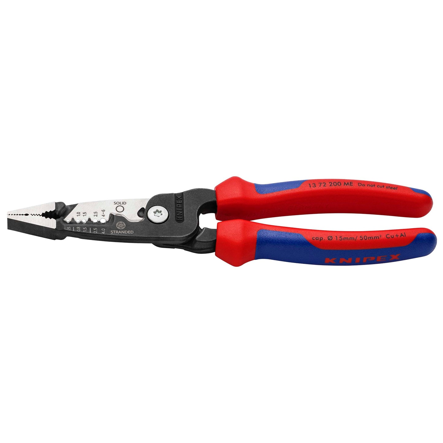 KNIPEX ME Wire Stripper Metric Multi-Component Black Atramentized 200mm 13191