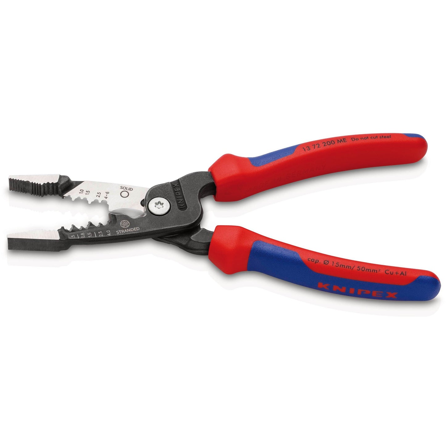 KNIPEX ME Wire Stripper Metric Multi-Component Black Atramentized 200mm 13191