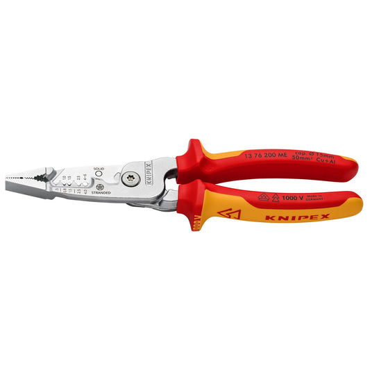 KNIPEX ME Wire Stripper Metric Insulated Multi-Component Grips VDE 200mm 13192