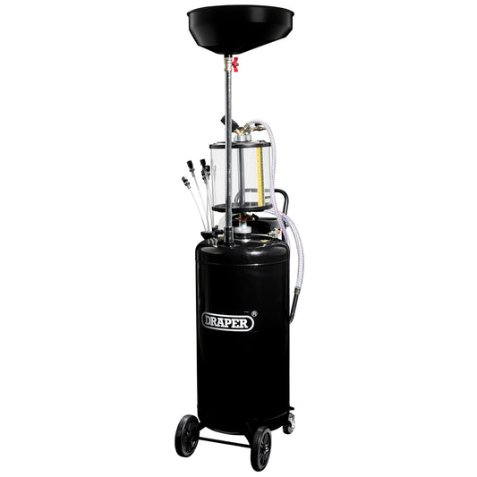Draper Air Suction Oil Drainer with Inspeection Chamber 90L Steel Tank 13265