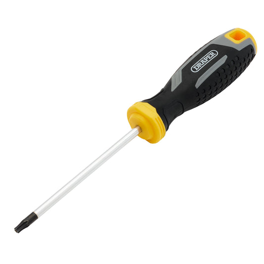 Draper Torx Star Tamperproof Soft Grip Screwdriver T20H x 100mm Magnetic 13410