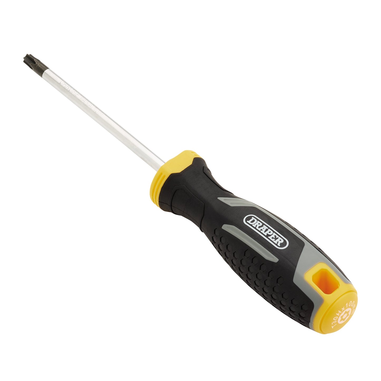 Draper Torx Star Tamperproof Soft Grip Screwdriver T30H x 100mm Magnetic 13424