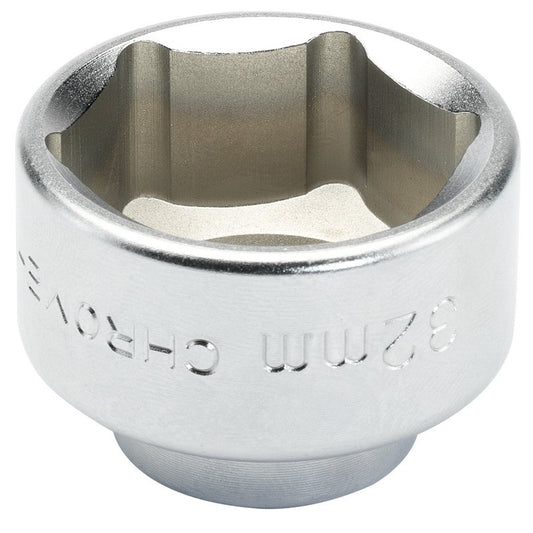 Draper Oil Filter Cap Socket 3/8"D 32mm For Paper Cartridge Filters 13430