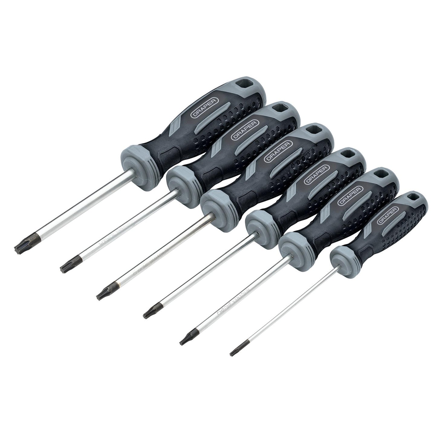 Draper Torx Star Soft Grip Screwdriver Set 6 Piece Magnetic Tips 13434
